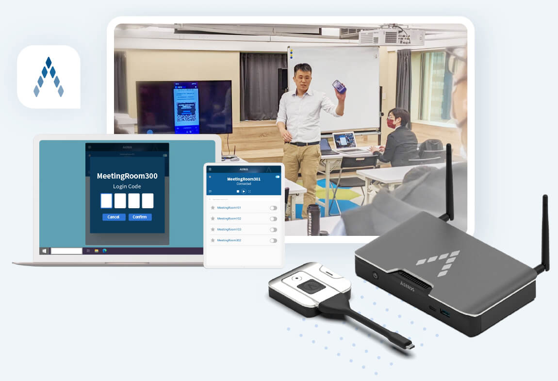 Share Smart with ASTROS Wireless-Presentation Solution, ASTROS Pod, ASTROS Station, ASTROS App